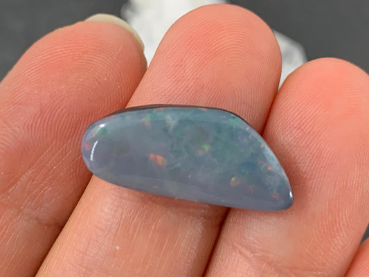 Australian Opal doublet 10x22x5mm cabochon
