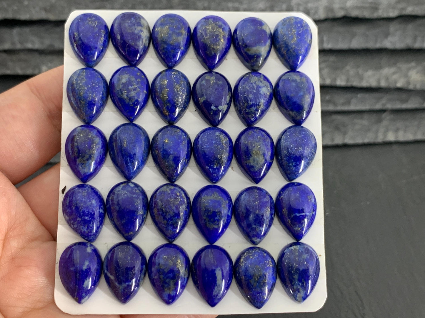 Lapis Lazuli pear 10x14mm Cabochon - Calibrated cabochons