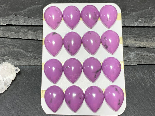 Phosphosiderite pear 15x20mm Cabochon - Calibrated cabochons