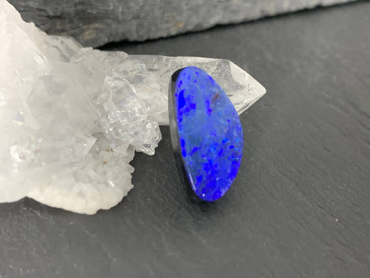 Australian Opal doublet 9x17x4.5mm cabochon