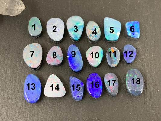 Australian Opal Doublet Free Form Cabochon 8-12mm – Natural Colorful Gemstone