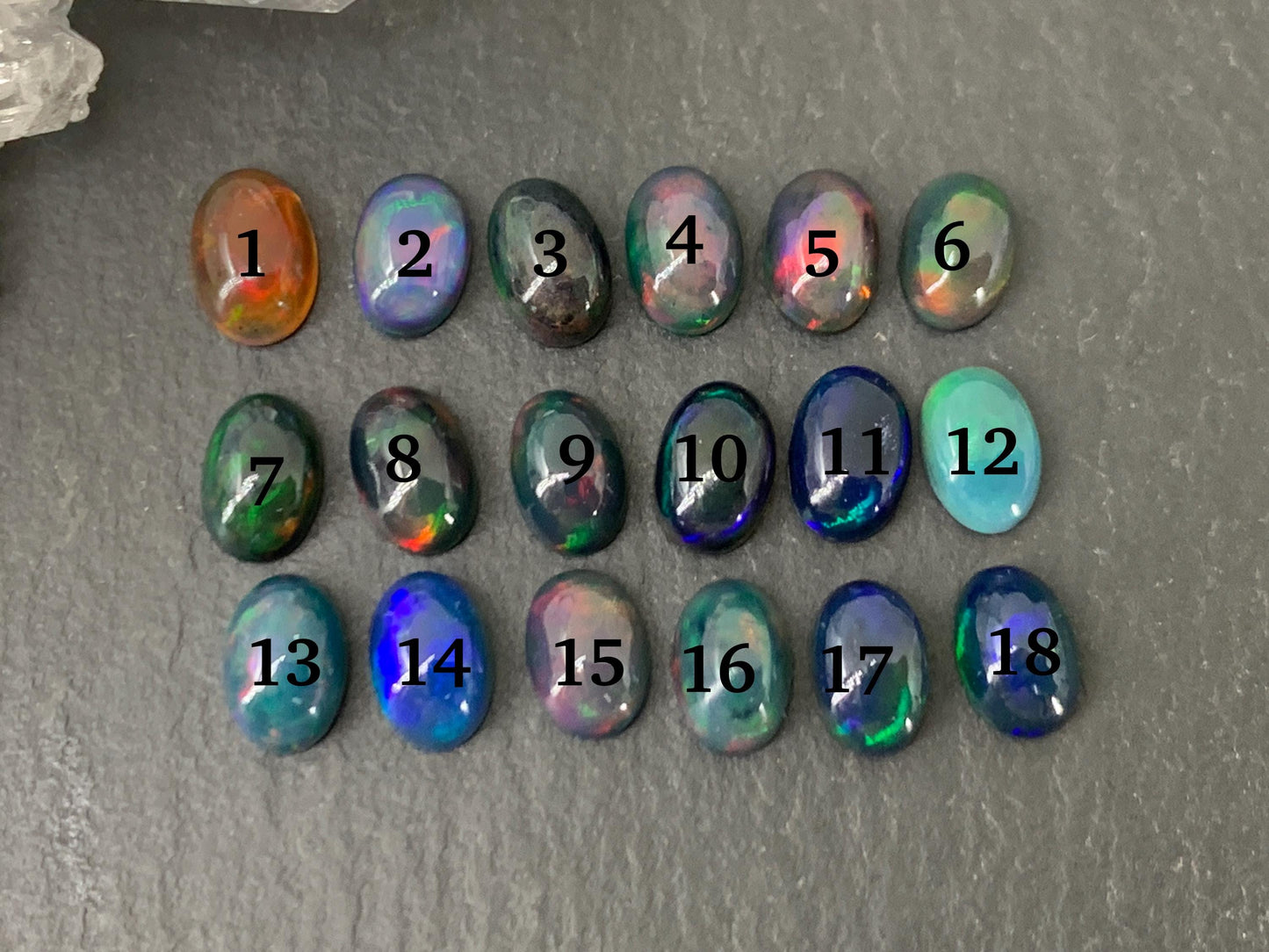 Black Ethiopian Opal oval 4x6mm cabochon