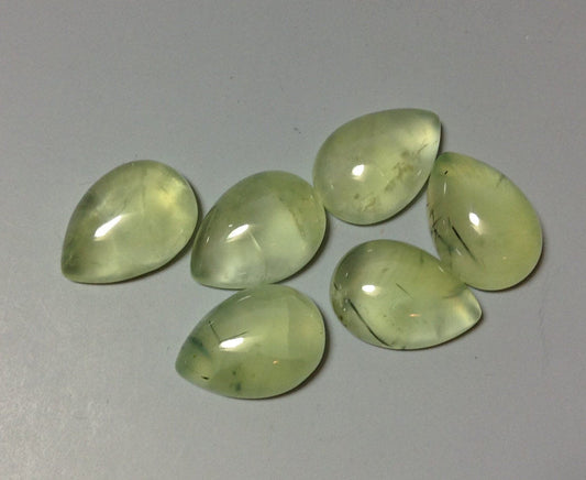 Prehnite pear 10x14mm Cabochon Calibrated cabochons