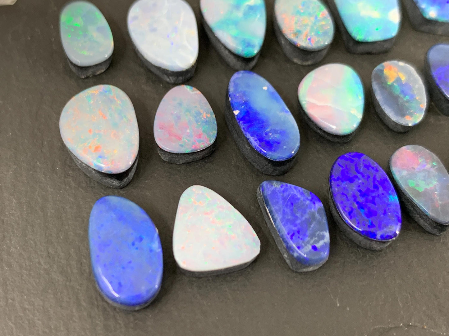 Australian Opal Doublet Free Form Cabochon 8-12mm – Natural Colorful Gemstone