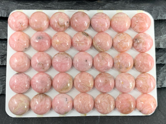 Rhodochrosite round 10mm cabochon - Calibrated cabochons