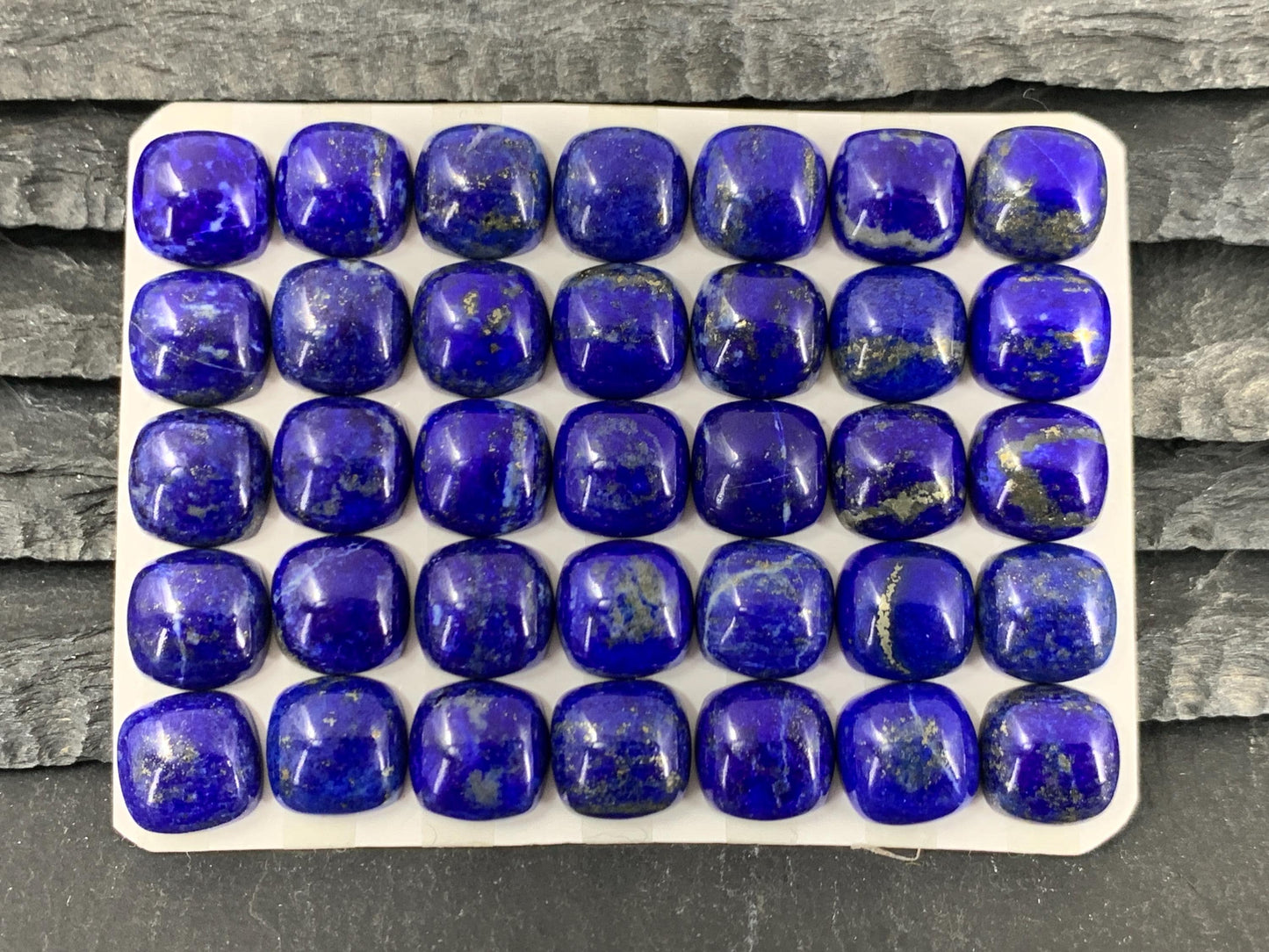 Lapis Lazuli square cushion 10mm cabochon - Calibrated cabochons