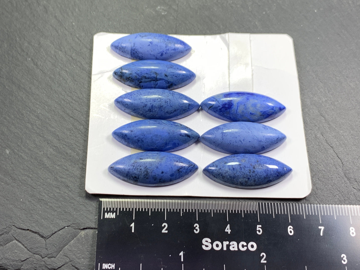 Dumorterite marquise  12x30mm cabochon - Calibrated Cabochons
