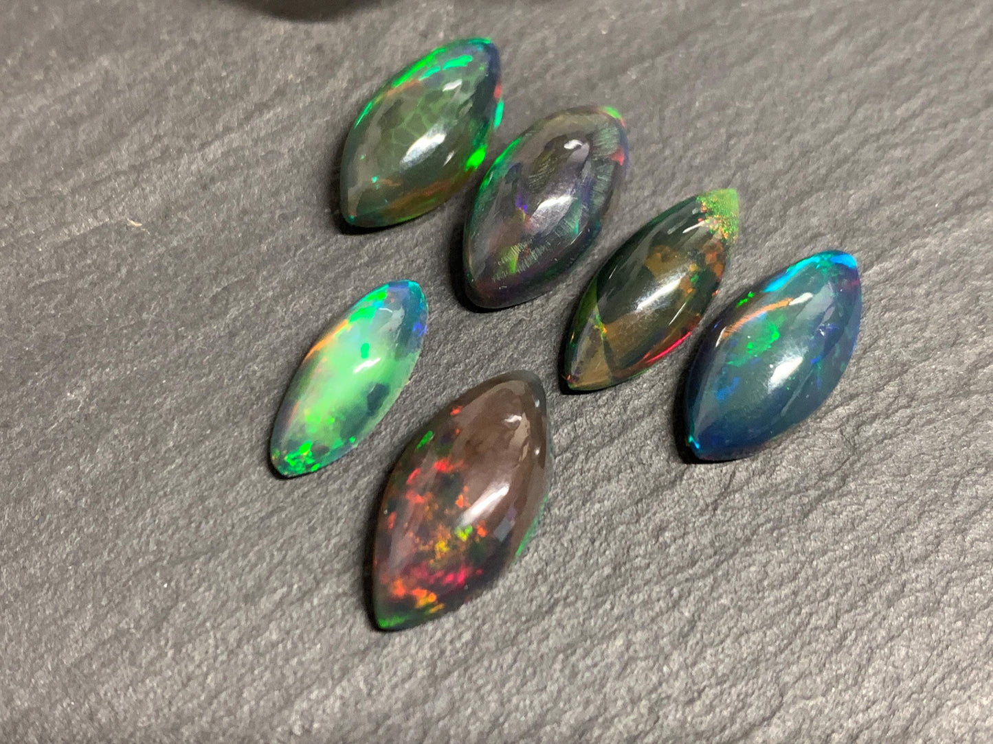 Natural Ethiopian Black Opal 12-15mm long cabochon/ Select your cabochon