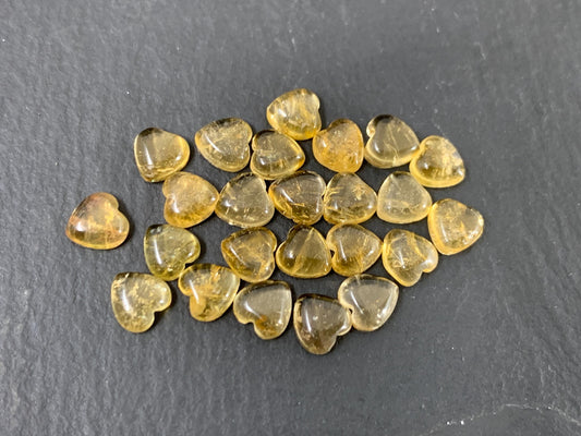 Tourmaline heart 5mm cabochon - Calibrated cabochons
