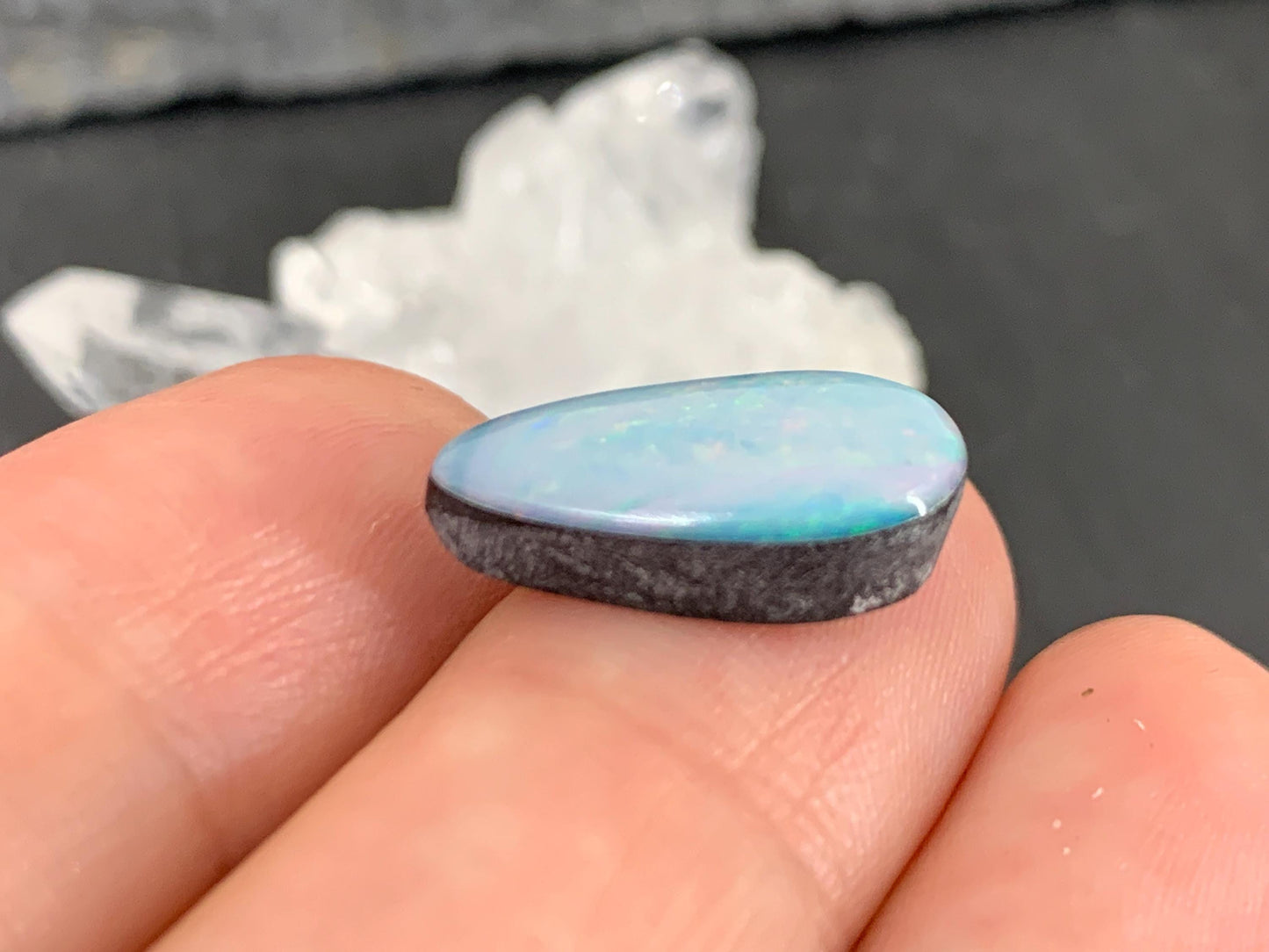 Australian Opal doublet cabochon 9x17x5mm