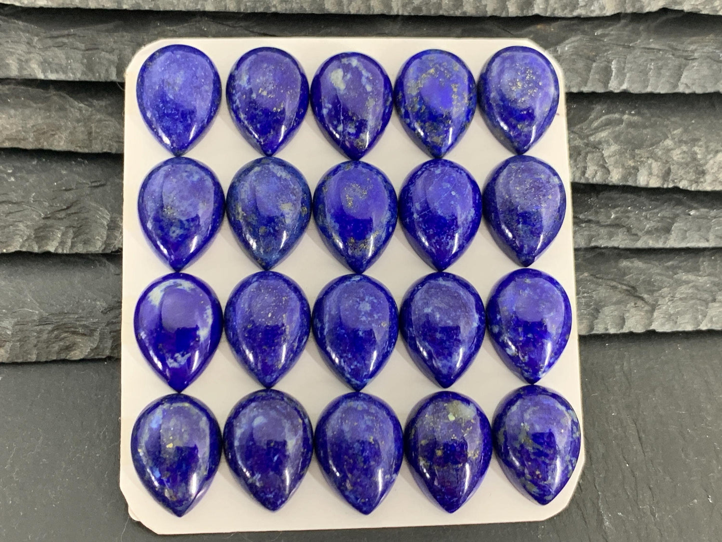 Lapis Lazuli pear 12x16mm cabochon - Calibrated cabochons