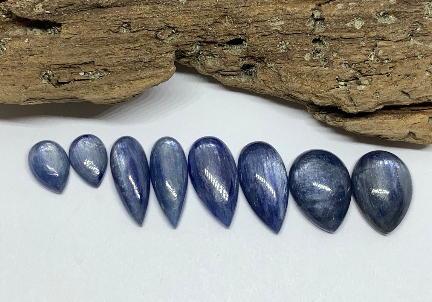 Kyanite pear cabochon