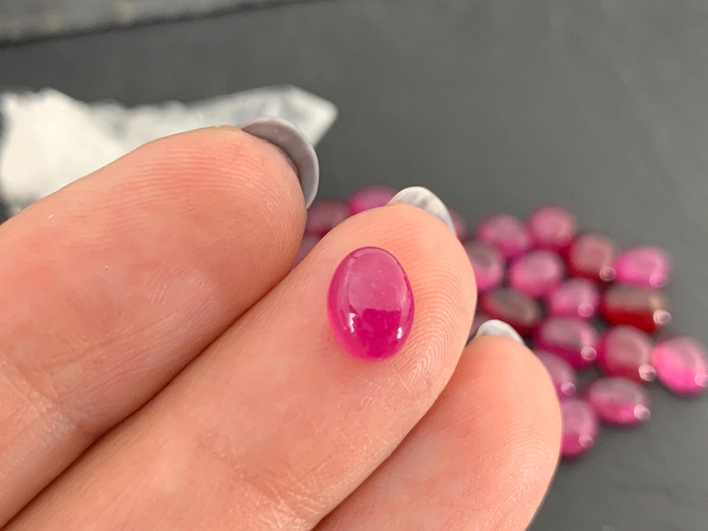 Thailand Pink Sapphire oval 7-10mm long cabochon