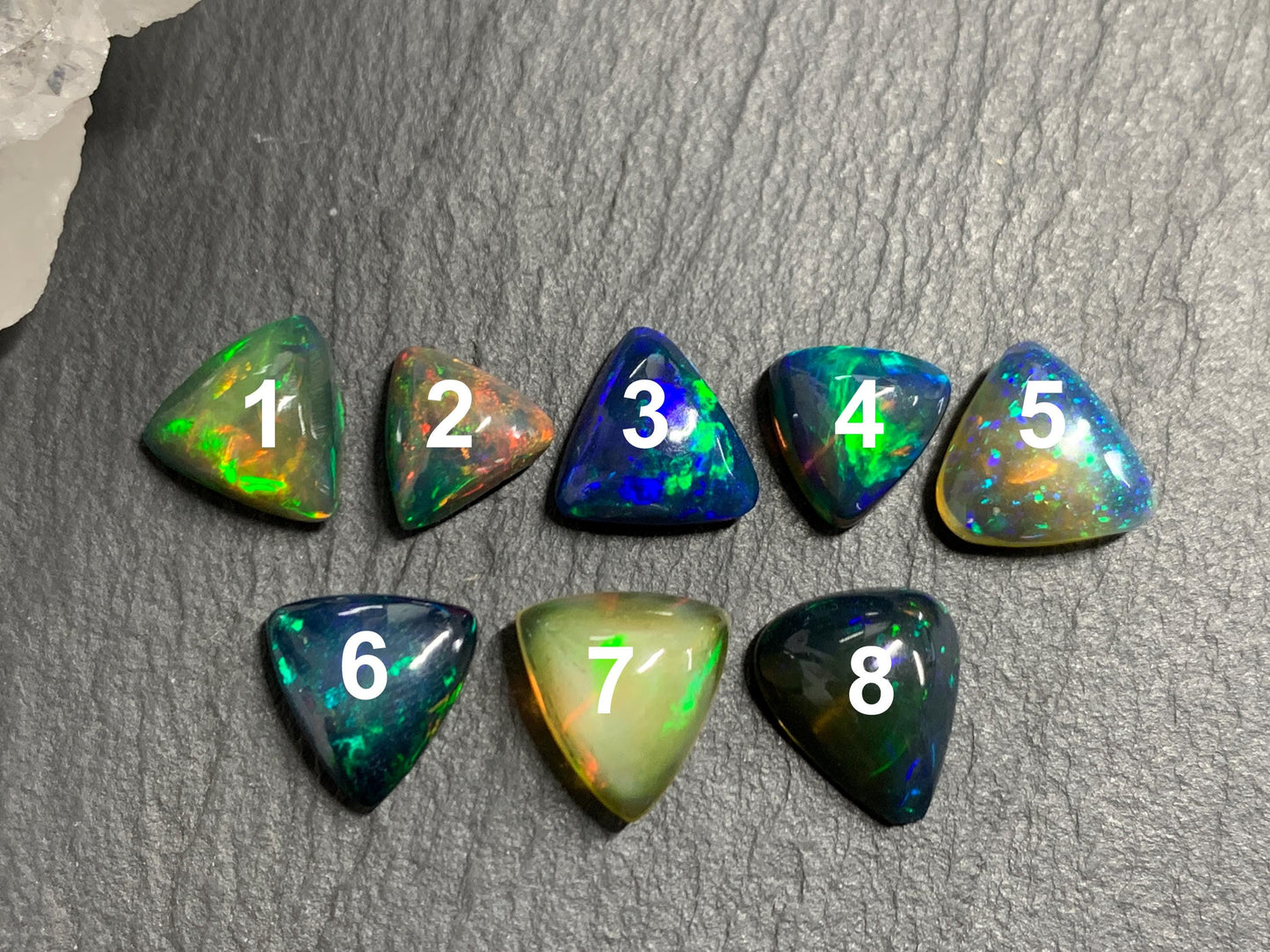 Natural Ethiopian Black Opal 11-12mm long cabochon/ Select your cabochon