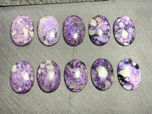 Charoite oval 18x25mm cabochon - Calibrated cabochons