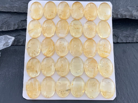 Citrine oval 10x14mm cabochon - Calibrated cabochons