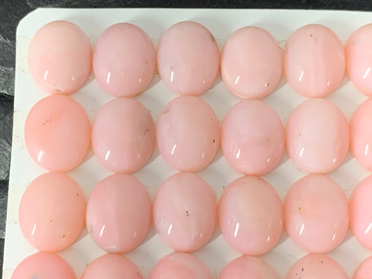 Pink Opal oval 10x12mm cabochon - Calibrated cabochons