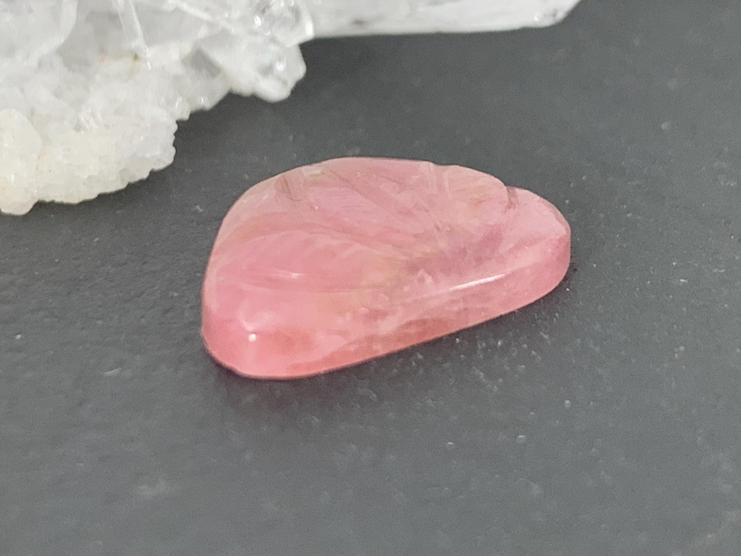 Carved Tourmaline 10x14x3mm cabochon