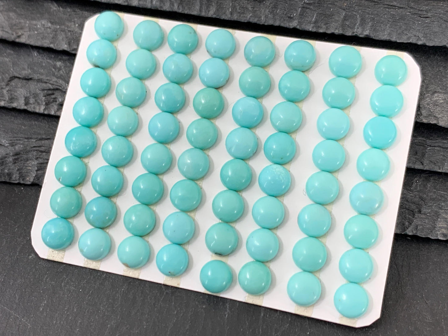 Turquoise round 6mm cabochon - Calibrated cabochons