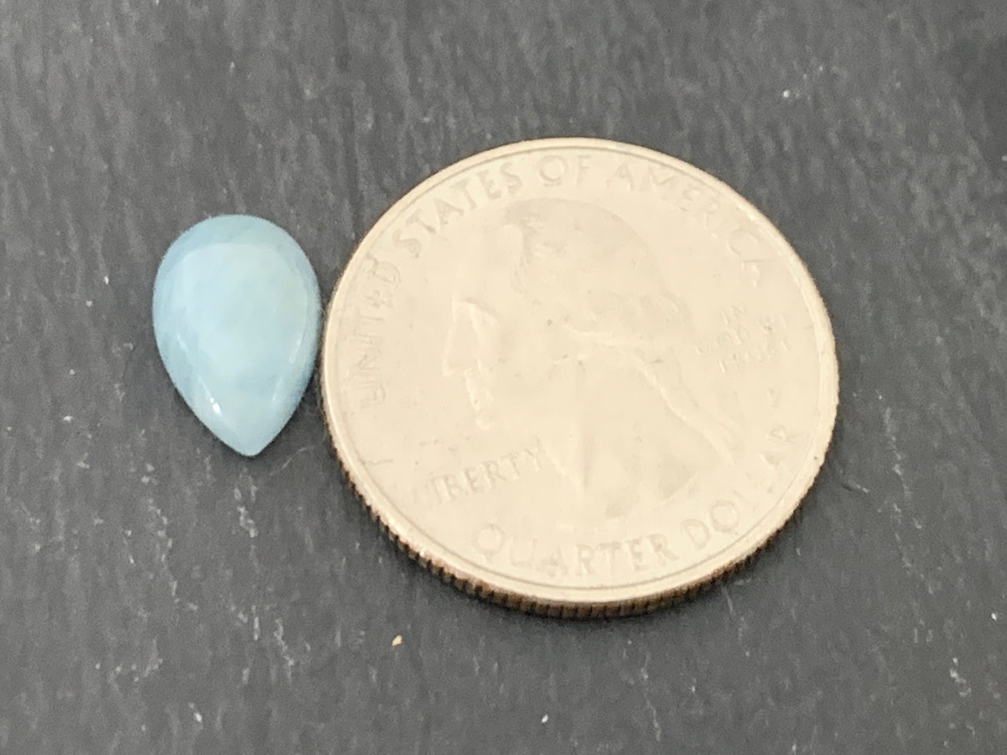 Aquamarine pear 8x12mm cabochon - Calibrated cabochons