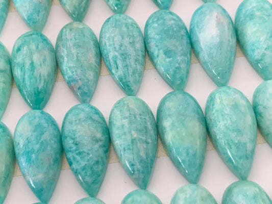 Amazonite Pear 10x20mm cabochon - Calibrated cabochons