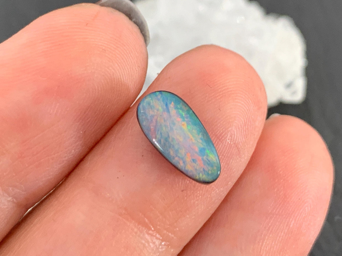 Australian Opal doublet 5x11x4mm cabochon