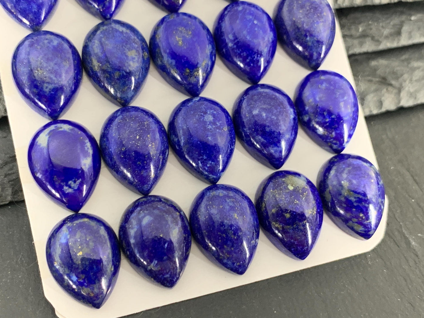 Lapis Lazuli pear 12x16mm cabochon - Calibrated cabochons