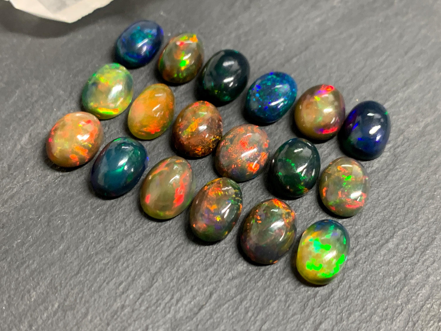 Natural Ethiopian Black Opal 11-12mm long cabochon/ Select your cabochon