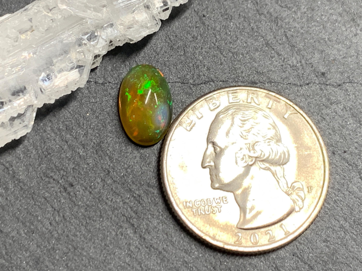 Natural Black Ethiopian Opal pear 7x12x4mm cabochon