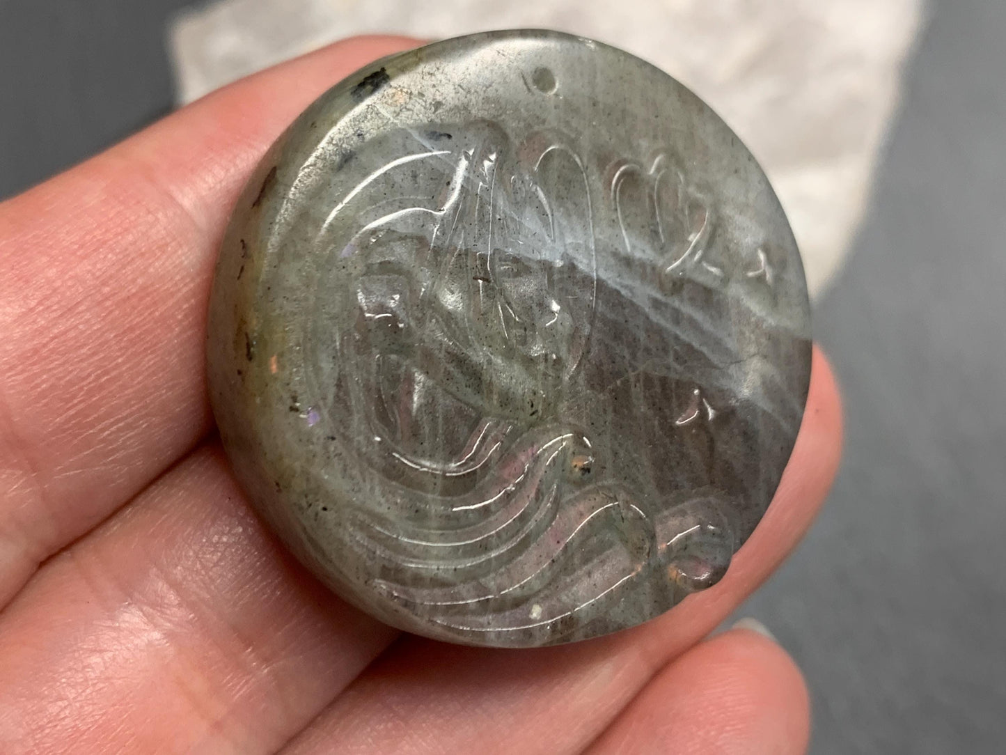 Virgo Purple Labradorite Zodiac Signs - Zodiac Constellations Carving