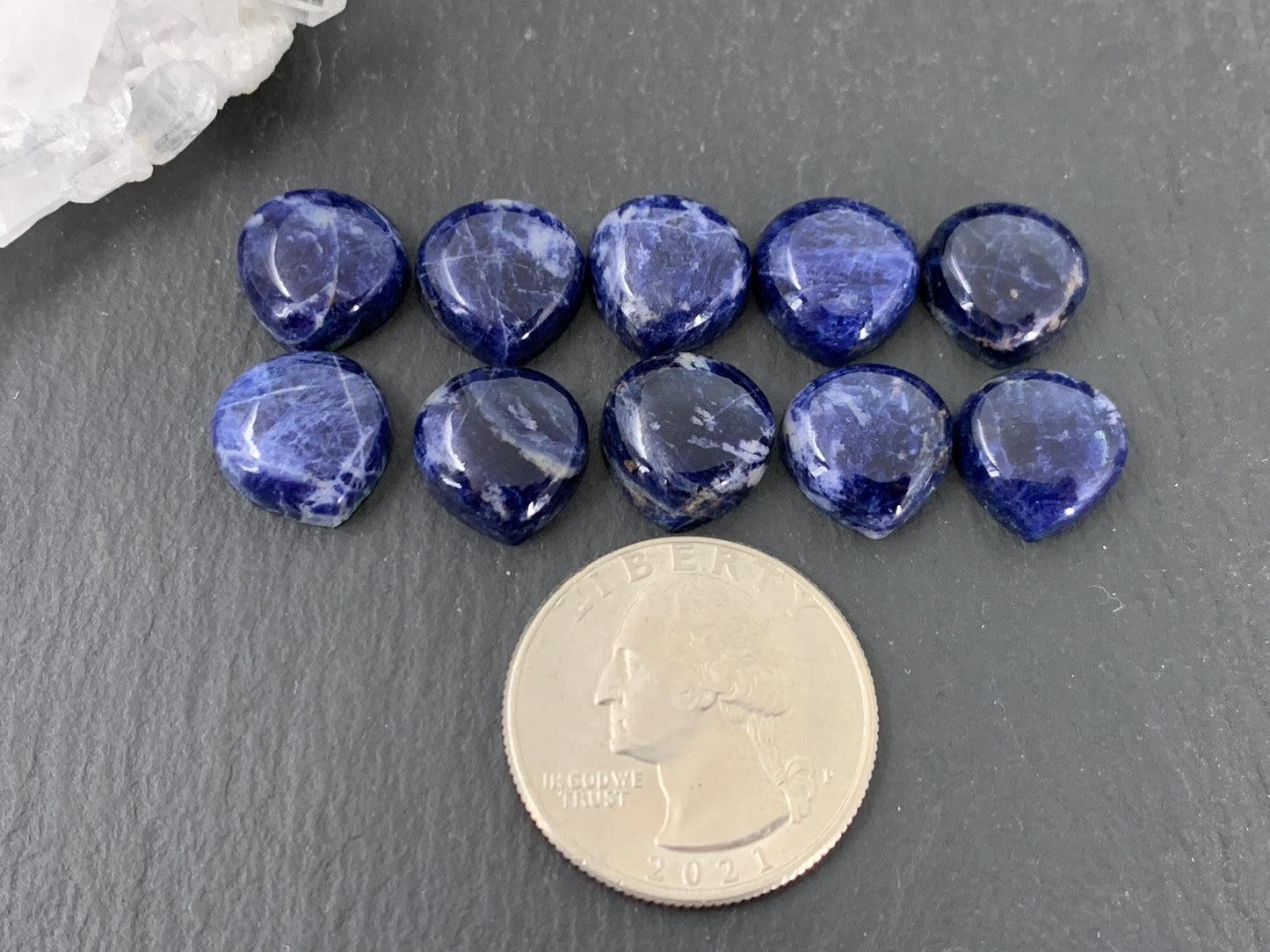 Sodalite pear 12mm cabochon