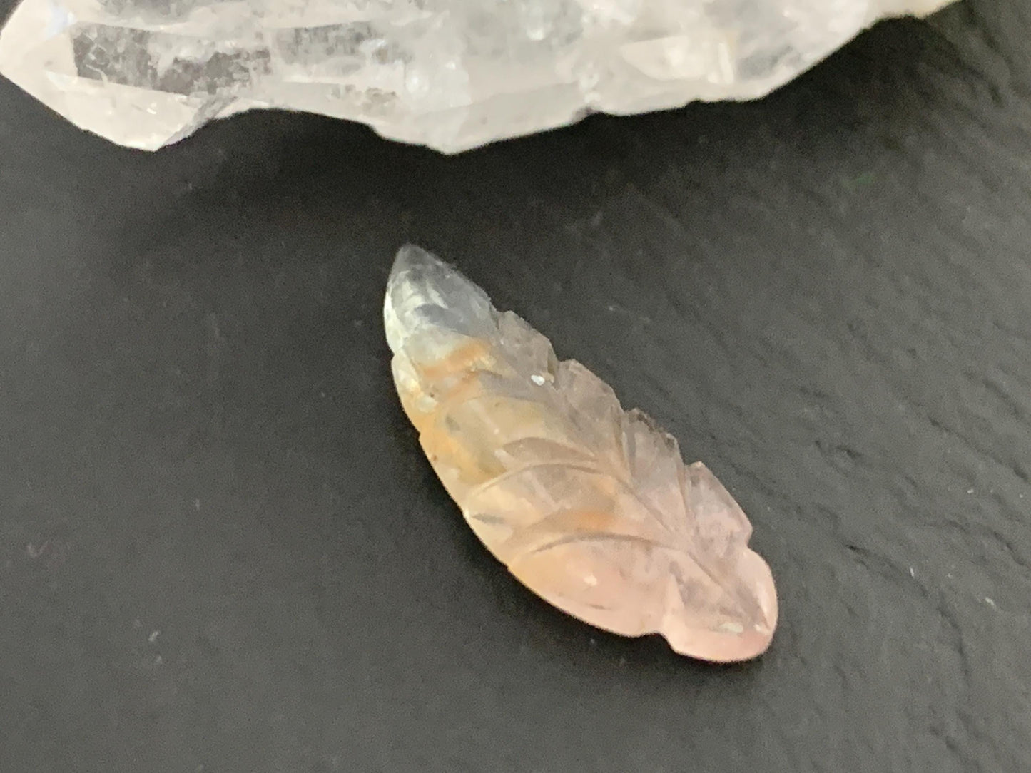Carved Tourmaline 7x20x4mm cabochon