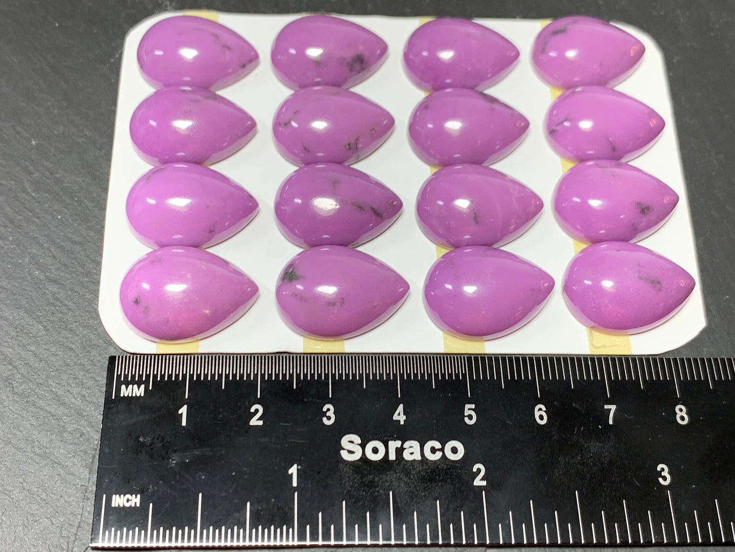 Phosphosiderite pear 15x20mm Cabochon - Calibrated cabochons