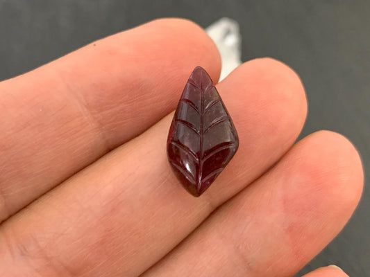 Carved Tourmaline 9x17x5mm cabochon