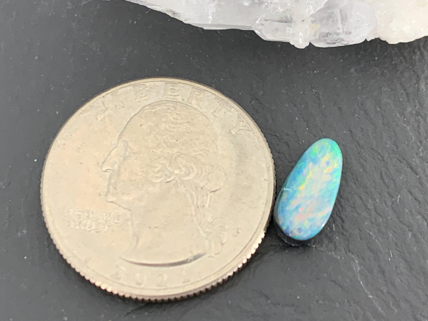 Australian Opal doublet 5x11x4mm cabochon