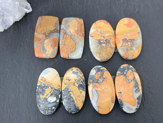 Maligano Jasper cabochon pair