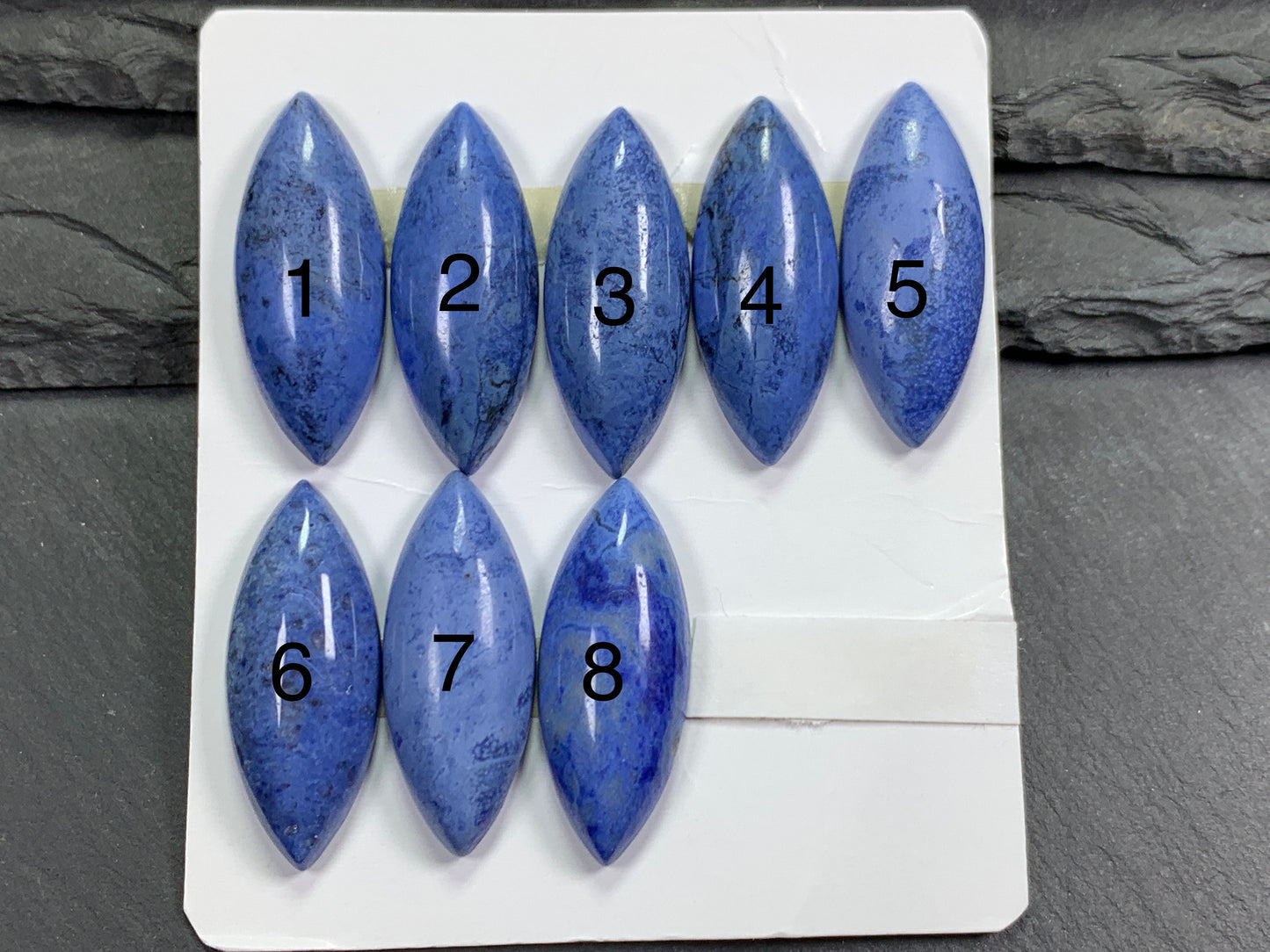 Dumorterite marquise  12x30mm cabochon - Calibrated Cabochons