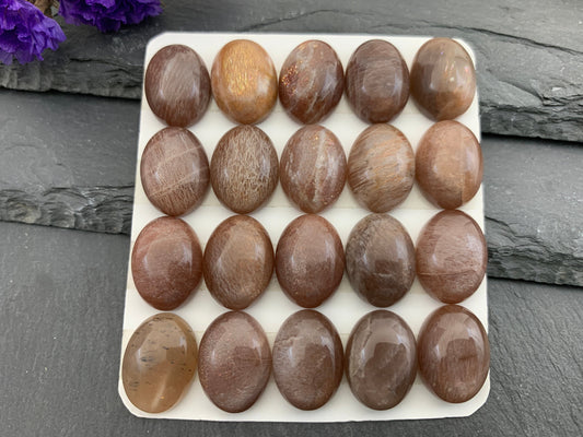 Gold Sunstone oval 12x16mm cabochon - Calibrated cabochons