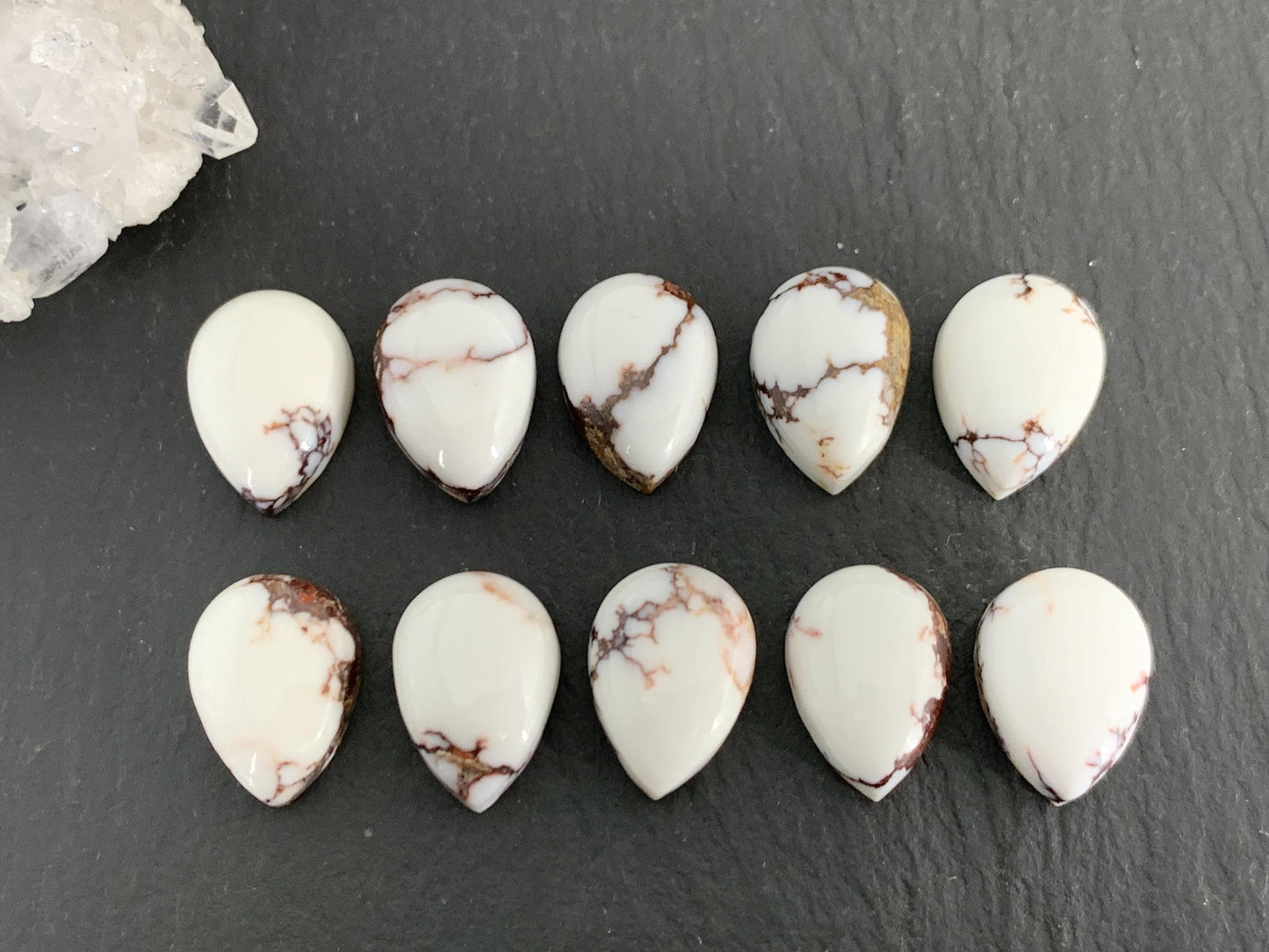 Wild Horse Jasper pear 10x14mm cabochon