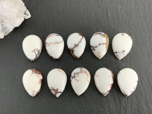 Wild Horse Jasper pear 10x14mm cabochon