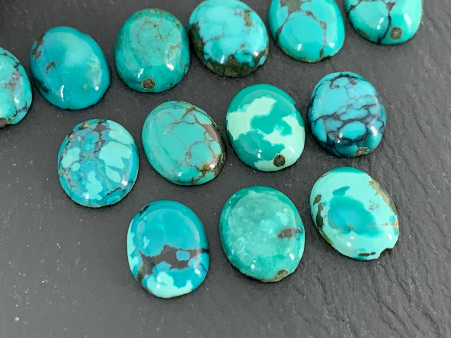 Tibetan Turquoise oval 9x11mm cabochon - Select your cabochon