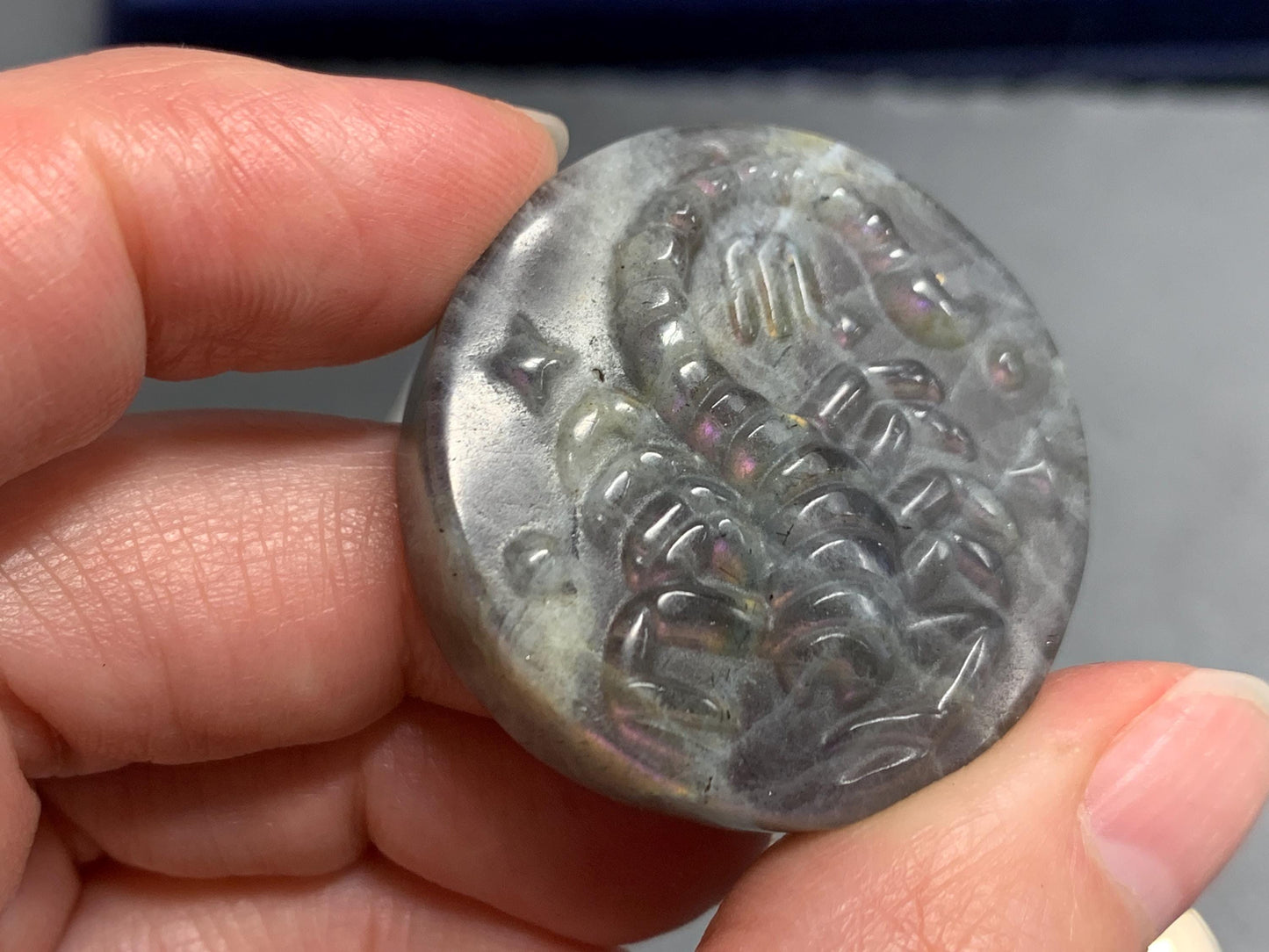 Scorpio Purple Labradorite Zodiac Signs - Zodiac Constellations Carving
