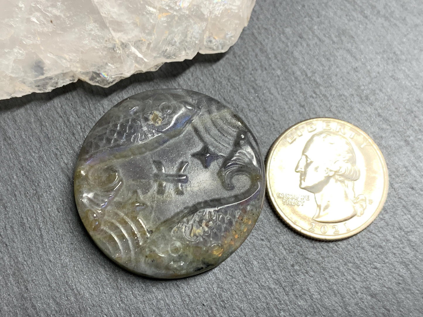 Pieces Purple Labradorite Zodiac Signs - Zodiac Constellations Carving