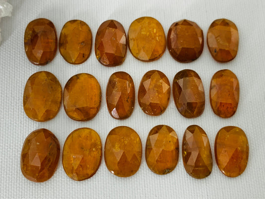 Faceted Orange Kyanite oval 12-13mm long cabochon/ second quality cabochons