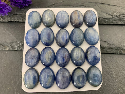 Kyanite oval 12x16mm cabochon - Calibrated cabochons