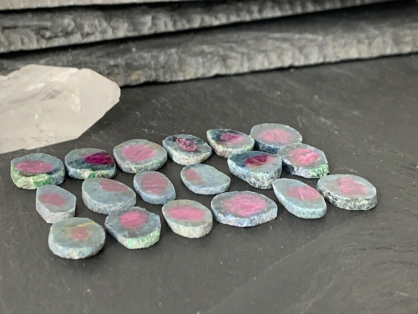 Watermelon Ruby 13mm long slice - free form