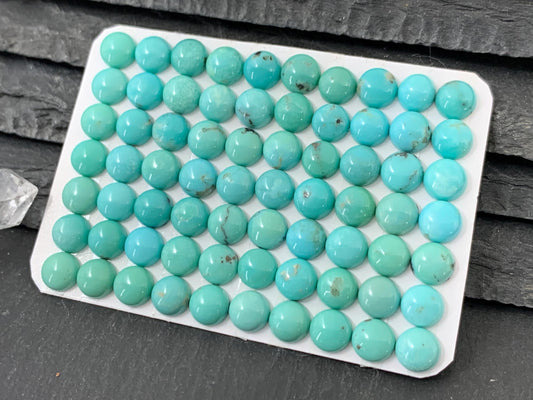 Turquoise round 6mm cabochon - Calibrated cabochons