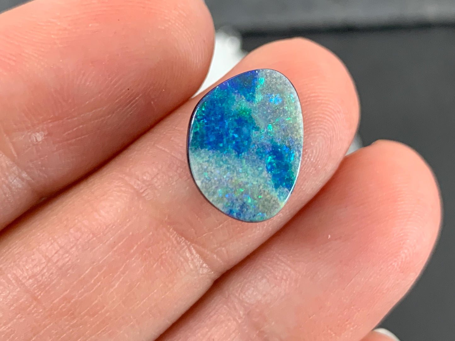 Australian Opal Doublet 10x13x4mm Cabochon