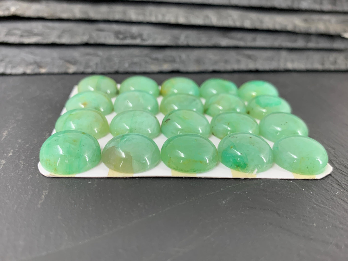Chrysocolla round 15mm cabochon - Calibrated cabochons
