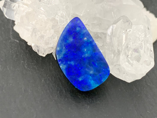 Australian Opal doublet 9x14x3mm cabochon
